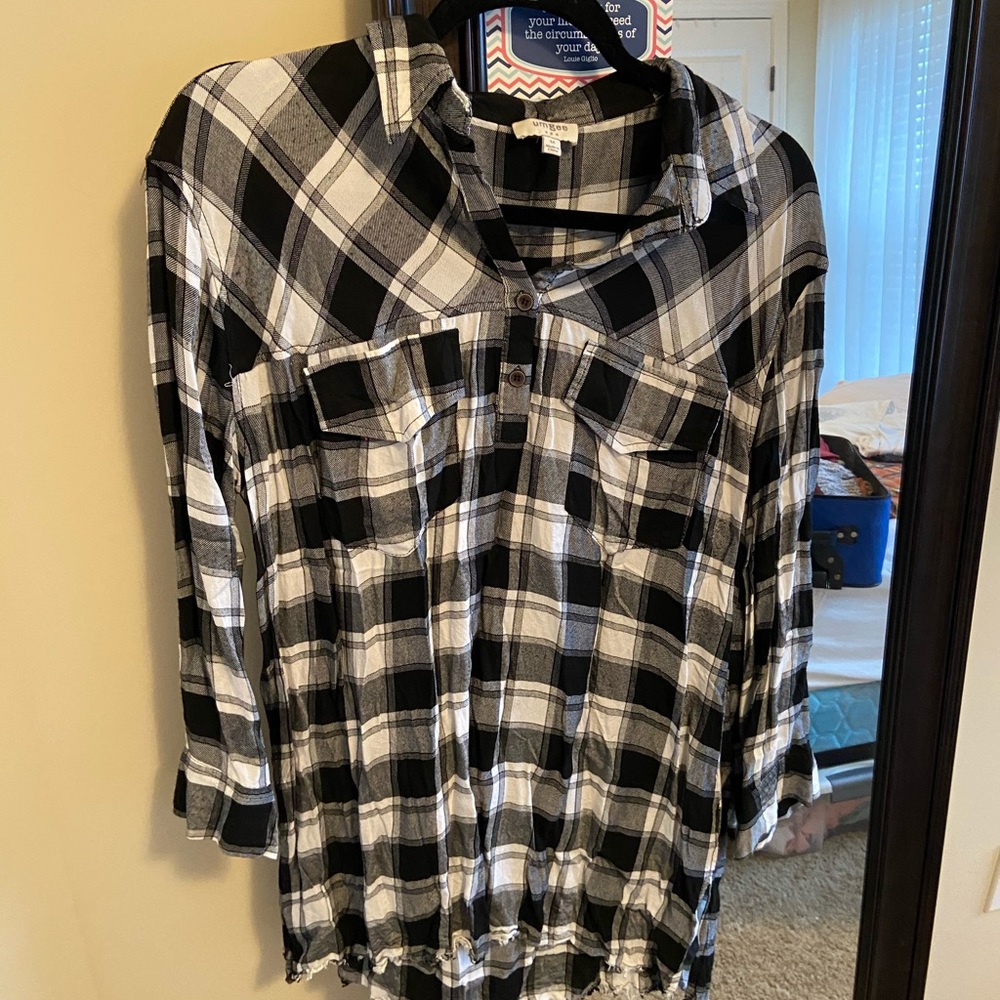 Black and White Umgee Flannel